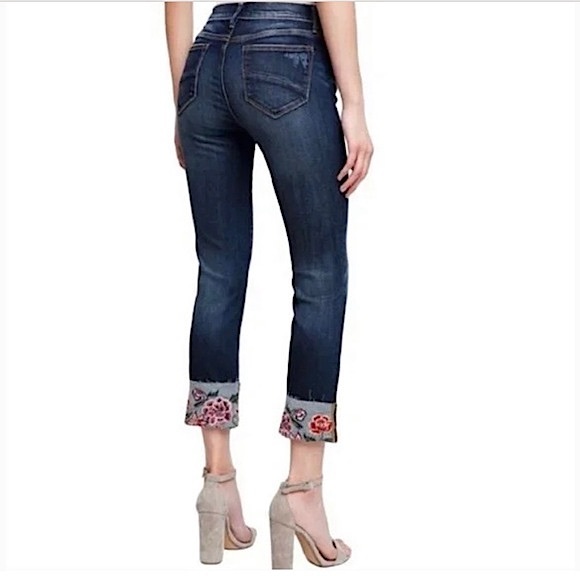 Driftwood Colette Embroidered Cuff Crop Jean - Picture 3 of 13